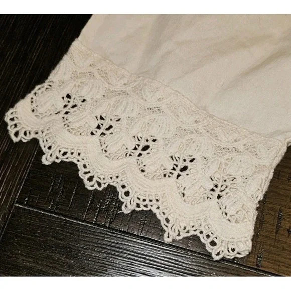 April Cornell Ivory Crochet Hem Pantaloons Pants Girls Size 2 Boho New With Tags - Picture 5 of 7